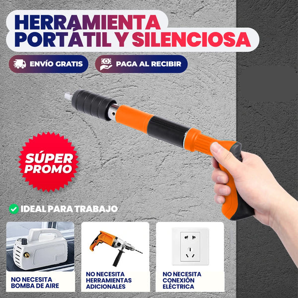 Pistola de fijación de clavos +20 remaches de regalo