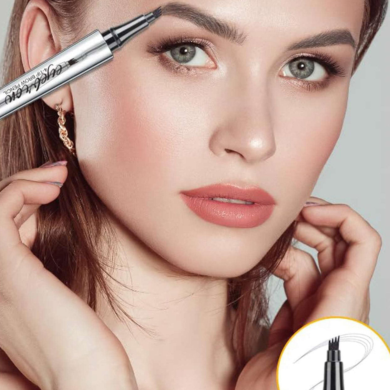 Lápiz Liquido De Cejas Aprueba de Agua QIC®